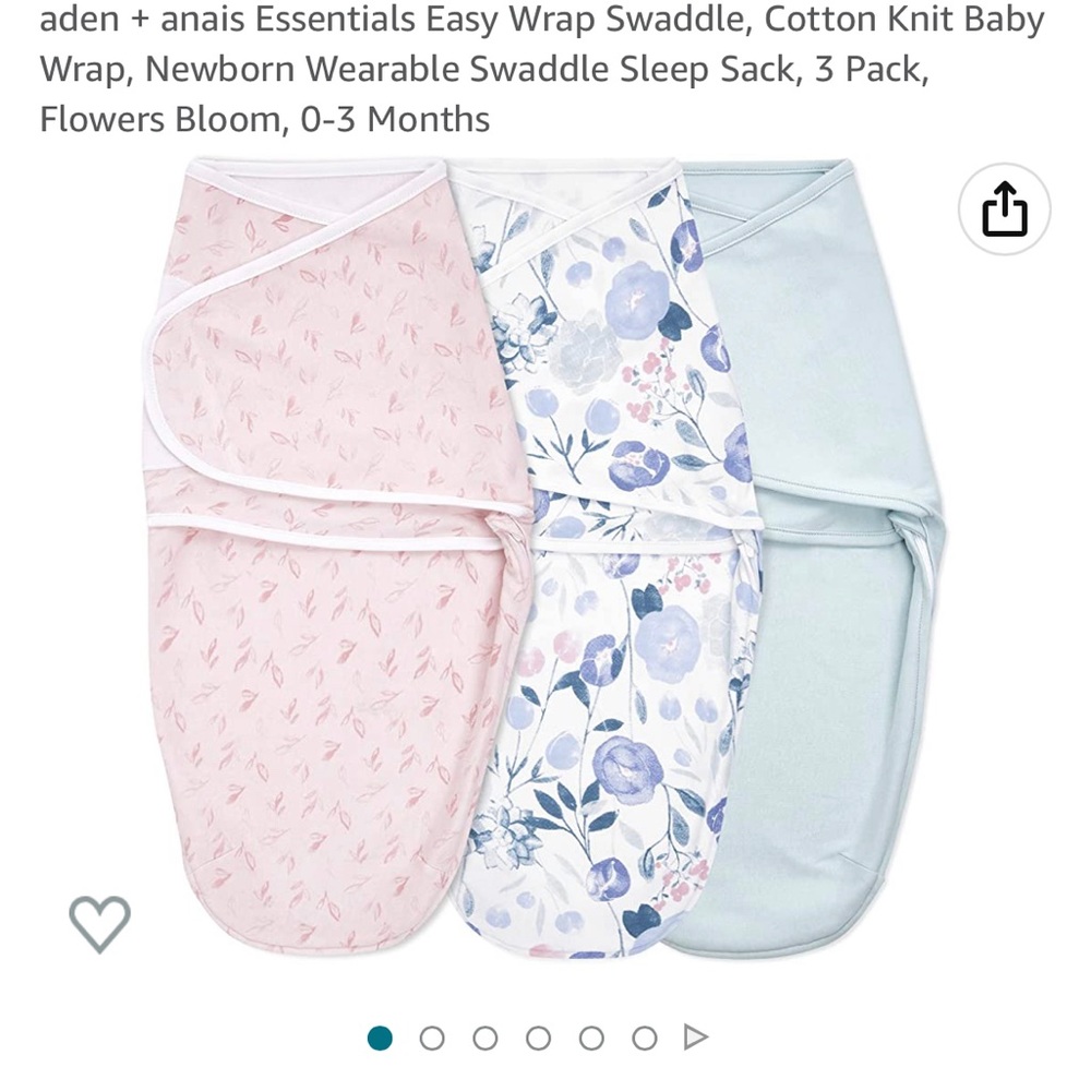 aden + anais swaddle bundle 0-3 months, 0.5 TOG